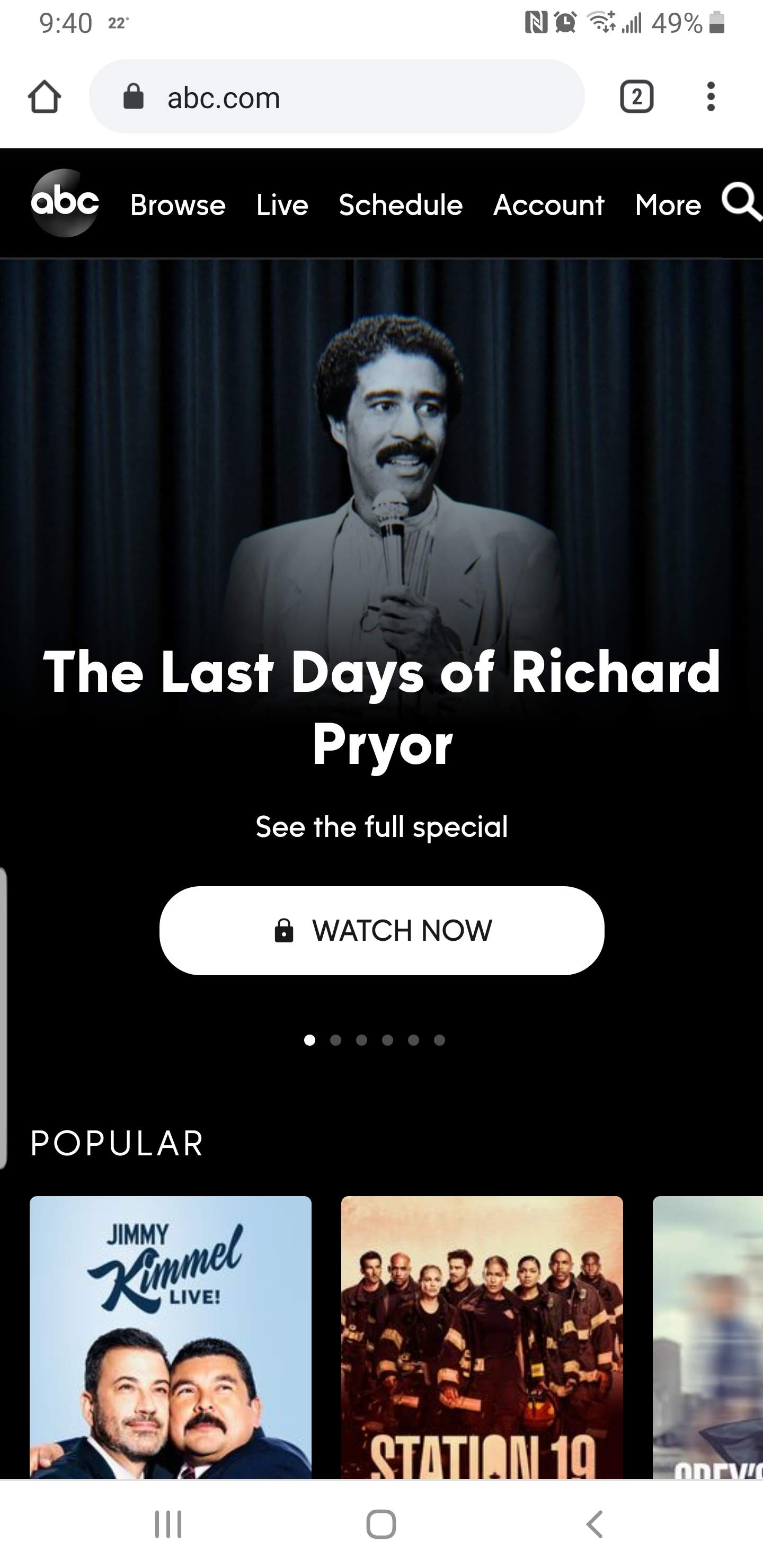 abc's website