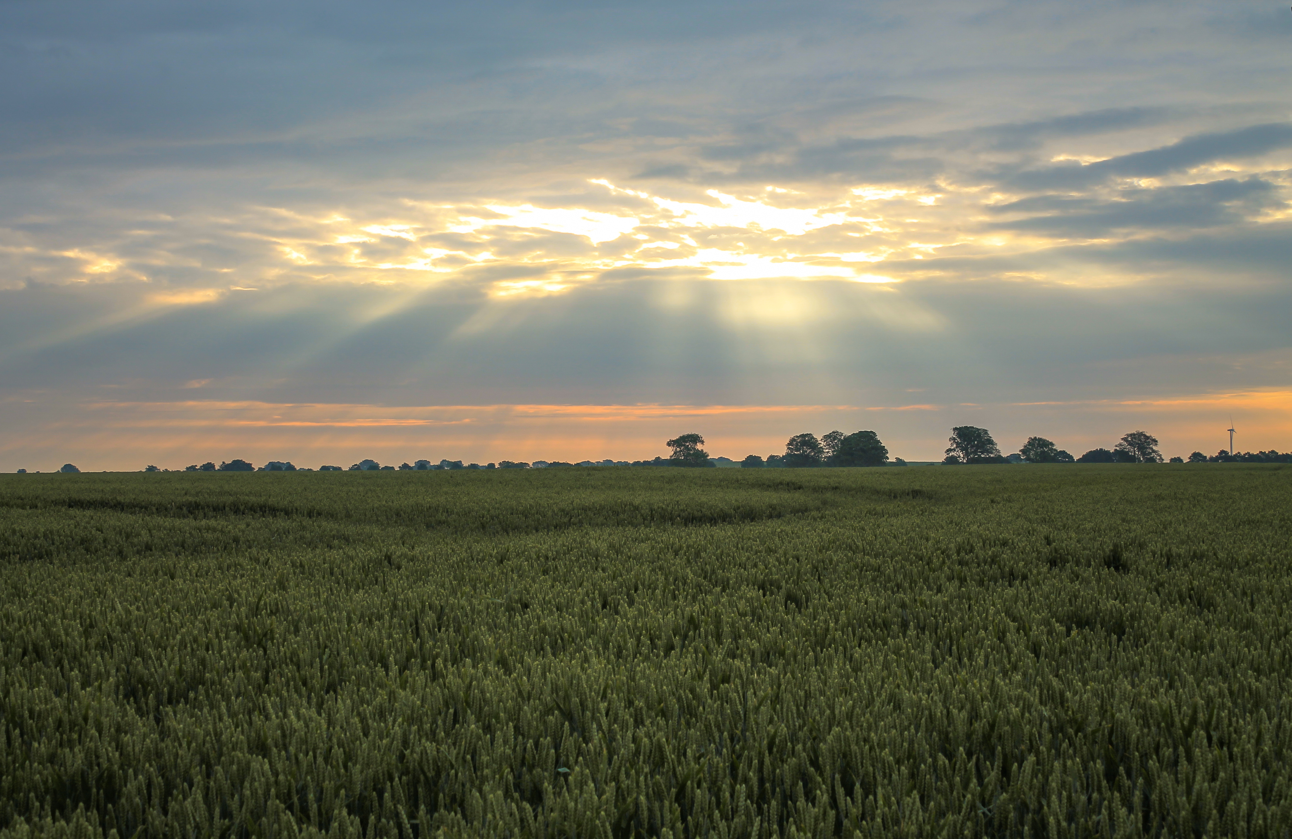 sunlight breaking through clouds